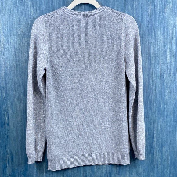 Metallic shimmer silver Tommy Hilfiger sweater - Picture 2 of 7